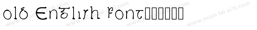 old English font字体转换